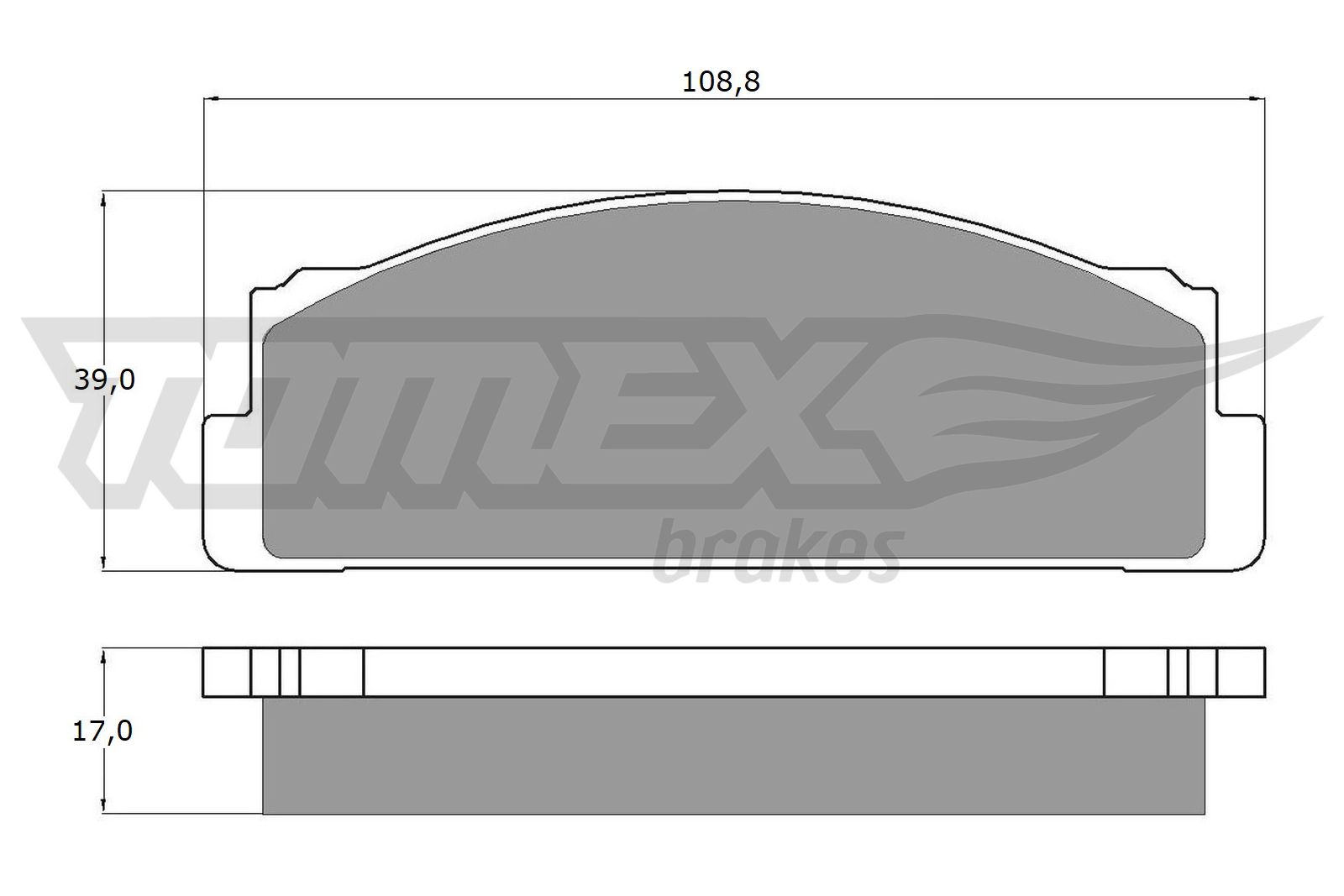 Sada brzdových platničiek kotúčovej brzdy TOMEX Brakes